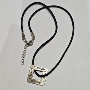 925 Sterling Silver Strength Pendant Necklace